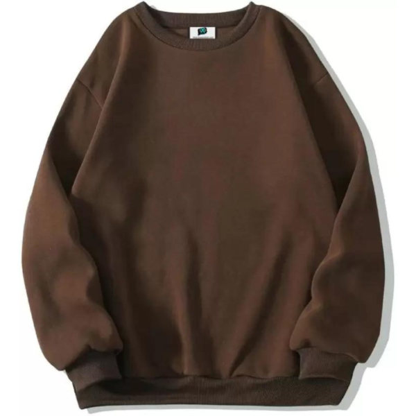 Fashion Outfit Men's plain Round Neck Full Sleeves Sweatshirts |Sweatshirt For Men|(Brown)