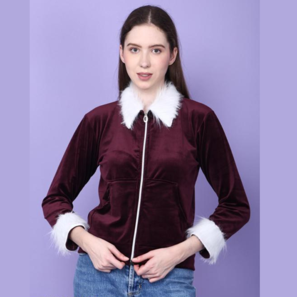 FUR JACKET (WINE)