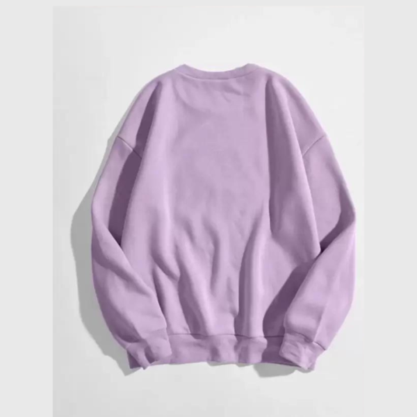 Fashion Outfit Men's plain Round Neck Full Sleeves Sweatshirts |Sweatshirt For Men|(Lavender) - Image 2