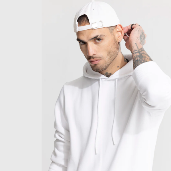 Winter Wear Men's Plain Hoodie or Sweatshirts With Classic and Comfortable feel Perfect for Casual Wear (White) - Image 4
