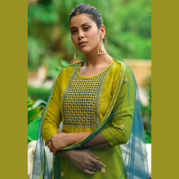 AAYARON Kurta and pant Dupatta ethanic sets - Image 2