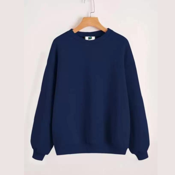 Fashion Outfit Men's plain Round Neck Full Sleeves Sweatshirts |Sweatshirt For Men|(Navy Blue)