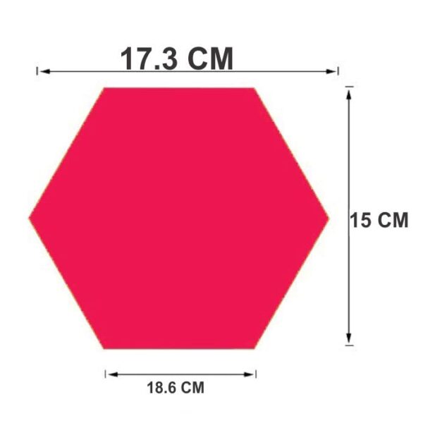 20 Hexagon Golden (Each Hexagon Size 12 cm x 10 cm) 3D Hexagon Mirror Wall Stickers, 3D Mirror Stickers for Wall Large Size, 3D Wall Mirror Stickers - Image 4