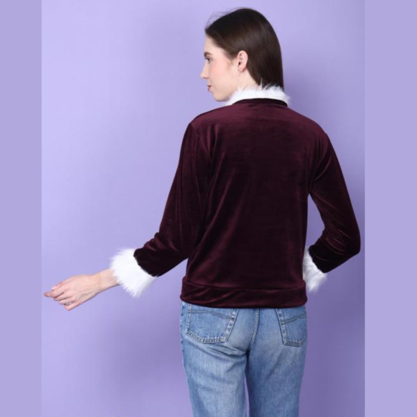 FUR JACKET (WINE) - Image 2