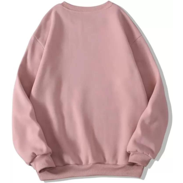 Fashion Outfit Men's plain Round Neck Full Sleeves Sweatshirts |Sweatshirt For Men|(Peach) - Image 2