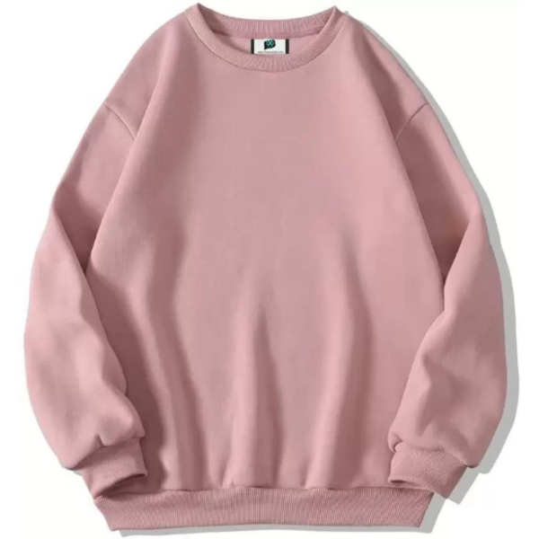 Fashion Outfit Men's plain Round Neck Full Sleeves Sweatshirts |Sweatshirt For Men|(Peach)