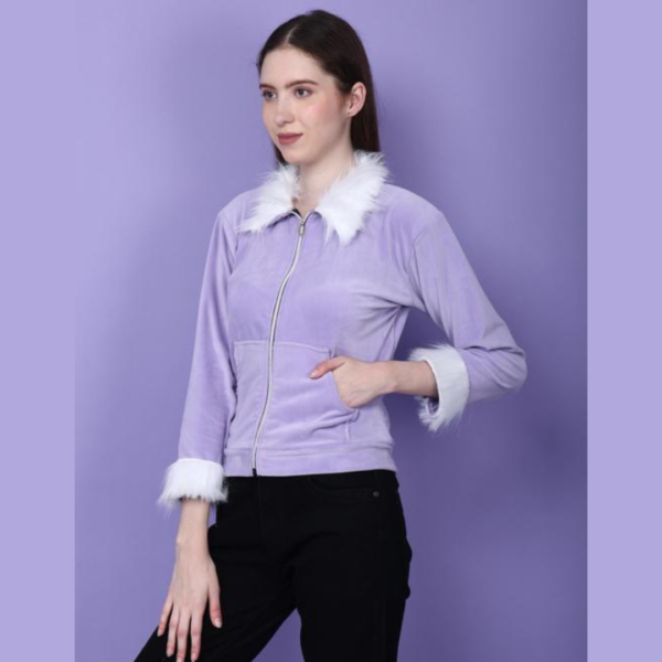 FUR JACKET (LAVENDER) - Image 4