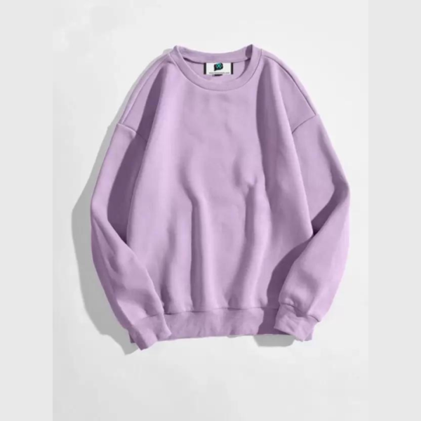 Fashion Outfit Men's plain Round Neck Full Sleeves Sweatshirts |Sweatshirt For Men|(Lavender)