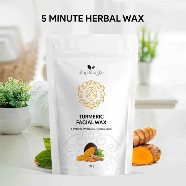 TURMERIC FACIAL WAX - 5 MIN PAINLESS HERBAL POWDER Wax